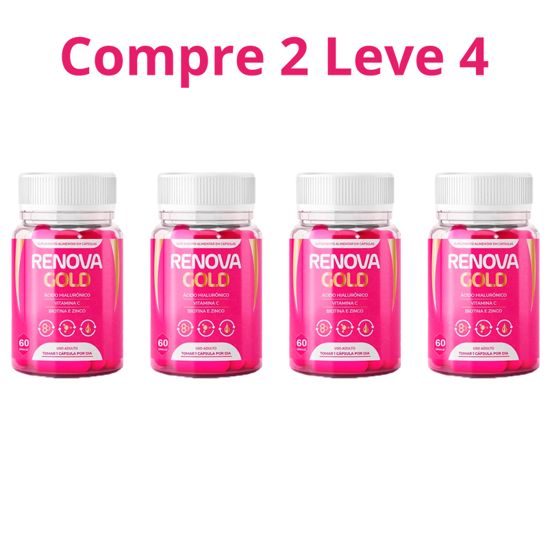 Renova Gold 60 Cápsulas - Sua Pele Mais Jovem!