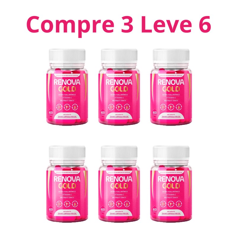 Renova Gold 60 Cápsulas - Sua Pele Mais Jovem!